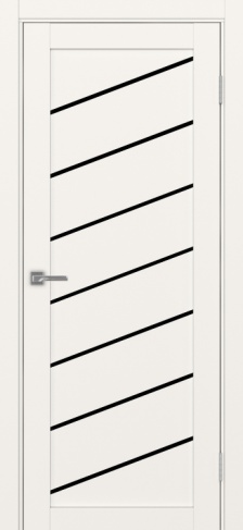 Полотно Турин 508 У бежевый Размер 700х2000мм Покрытие Экошпон Стекло Черное