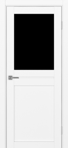 Полотно Турин 520.211 белый снежный Размер 800х2000мм Покрытие Экошпон Стекло Черное