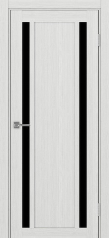 Полотно Турин  522.212 ясень серебристый Размер 700х2000мм Покрытие Экошпон Стекло Черное