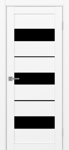 Полотно Турин  526 белый снежный Размер 600х2000мм Покрытие Экошпон Стекло Черное