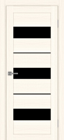 Полотно Турин  526 ясень светлый Размер 800х2000мм Покрытие Экошпон Стекло Черное