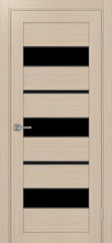 Полотно Турин  526АПП SB лакобель чёрный дуб белёный Цвет Дуб белёный Размер 800х2000мм Покрытие Экошпон Стекло Черное