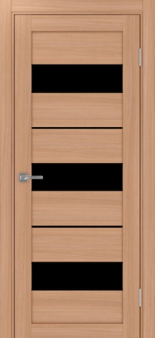 Полотно Турин  526АПП SB лакобель чёрный ясень тёмный Цвет Ясень тёмный Размер 800х2000мм Покрытие Экошпон Стекло Черное