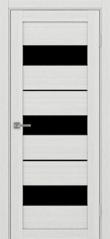 Полотно Турин 526АПП max SB лакобель чёрный ясень серебристый Цвет Ясень серебристый Размер 800х2000мм Покрытие Экошпон Стекло Черное