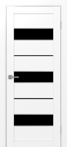 Полотно Турин  526АПП лакобель чёрный белый снежный Цвет Белый снежный Размер 600х2000мм Покрытие Экошпон Стекло Черное