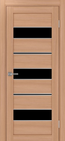 Полотно Турин  526АПП лакобель чёрный ясень тёмный Цвет Ясень тёмный Размер 800х2000мм Покрытие Экошпон Стекло Черное