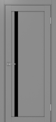 Полотно Турин  527АПС SB серый Цвет Серый Размер 800х2000мм Покрытие Экошпон Стекло Черное