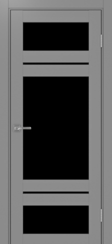 Полотно Турин  532.22222 серый Цвет Серый Размер 800х2000мм Покрытие Экошпон Стекло Черное