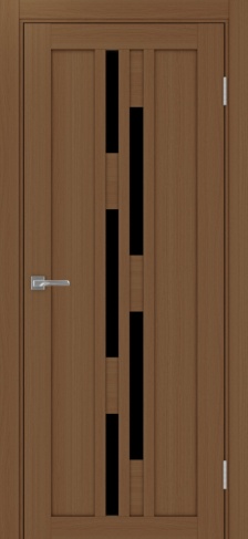 Полотно Турин 551 орех Цвет Орех Размер 700х2000мм Покрытие Экошпон Стекло Черное