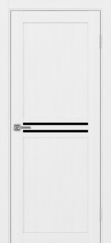 Полотно Турин 552 белый лёд Цвет Белый лёд Размер 800х2000мм Покрытие Экошпон Стекло Черное