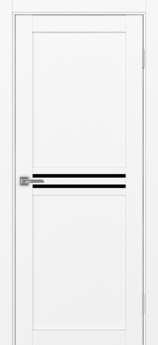 Полотно Турин 552 белый снежный Цвет Белый снежный Размер 600х2000мм Покрытие Экошпон Стекло Черное