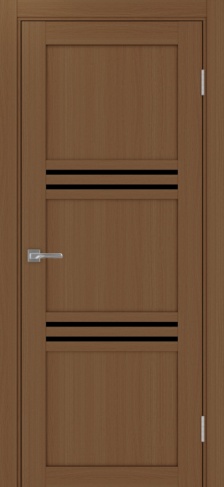 Полотно Турин 553 орех Цвет Орех Размер 600х2000мм Покрытие Экошпон Стекло Черное