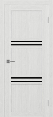 Полотно Турин 553 ясень серебристый Цвет Ясень серебристый Размер 800х2000мм Покрытие Экошпон Стекло Черное