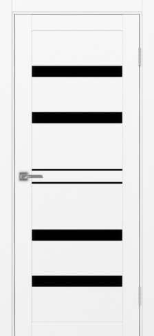 Полотно Турин 561 белый снежный Цвет Белый снежный Размер 800х2000мм Покрытие Экошпон Стекло Черное