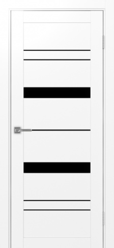 Полотно Турин 562 белый снежный Цвет Белый снежный Размер 800х2000мм Покрытие Экошпон Стекло Черное